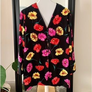 Diane Richard Floral Long Sleeve Button Down Shirt
